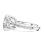 10K White Gold Hidden Halo Princess Moissanite Engagement Ring Brilliant Cut