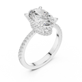 3.34 CTW Hidden Halo Oval Lab Diamond Engagement Ring