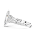 2.91 CTW Marquise Cut Lab Diamond Split Pavé Shank Engagement Ring in 10K Gold