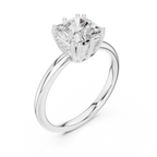 14K Yellow Gold 2.06 CTW Asscher Cut Moissanite Hidden Halo Engagement Diamond Ring