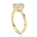 14K Yellow Gold 2.06 CTW Asscher Cut Moissanite Hidden Halo Engagement Diamond Ring