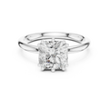 14K Yellow Gold 2.06 CTW Asscher Cut Moissanite Hidden Halo Engagement Diamond Ring