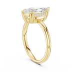 14K Yellow Gold 2.06 CTW Marquise Cut Moissanite Hidden Halo Engagement Diamond Ring