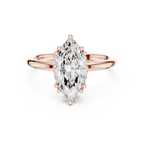 14K Yellow Gold 2.06 CTW Marquise Cut Moissanite Hidden Halo Engagement Diamond Ring