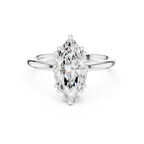 14K Yellow Gold 2.06 CTW Marquise Cut Moissanite Hidden Halo Engagement Diamond Ring