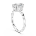 14K Yellow Gold 2.06 CTW Oval Cut Moissanite Hidden Halo Engagement Diamond Ring