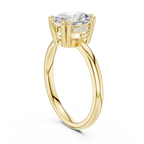 14K Yellow Gold 2.06 CTW Oval Cut Moissanite Hidden Halo Engagement Diamond Ring
