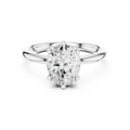 14K Yellow Gold 2.06 CTW Oval Cut Moissanite Hidden Halo Engagement Diamond Ring
