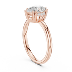 14K Yellow Gold 2.06 CTW Pear Cut Moissanite Hidden Halo Engagement Diamond Ring