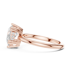 14K Yellow Gold 2.06 CTW Pear Cut Moissanite Hidden Halo Engagement Diamond Ring