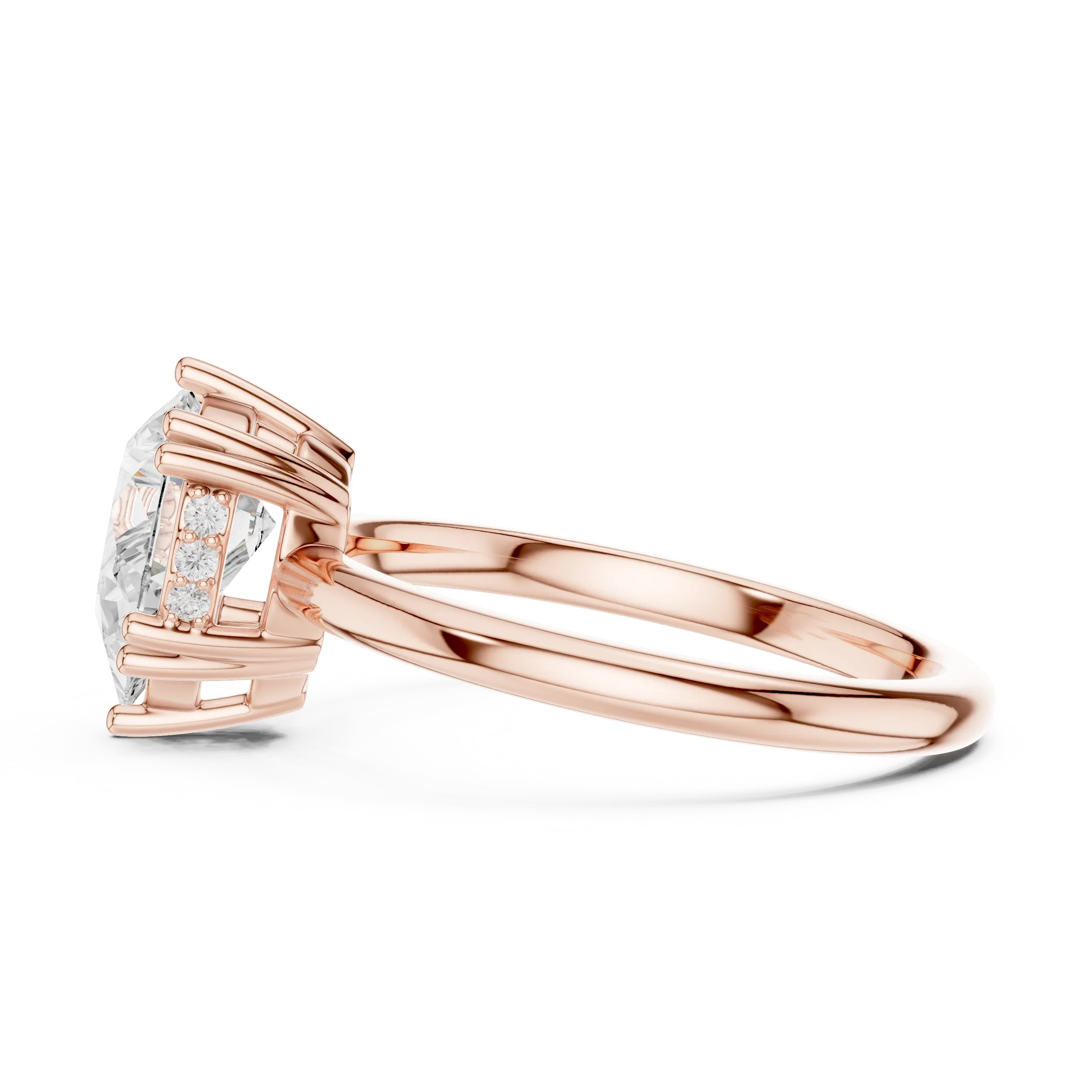 14K Yellow Gold 2.06 CTW Pear Cut Moissanite Hidden Halo Engagement Diamond Ring