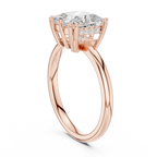 14K Yellow Gold 2.06 CTW Princess Cut Moissanite Hidden Halo Engagement Diamond Ring