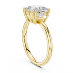 14K Yellow Gold 2.06 CTW Princess Cut Moissanite Hidden Halo Engagement Diamond Ring