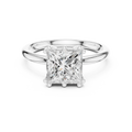 14K Yellow Gold 2.06 CTW Princess Cut Moissanite Hidden Halo Engagement Diamond Ring