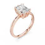 14K Yellow Gold 2.06 CTW Radiant Cut Moissanite Hidden Halo Engagement Diamond Ring