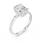 14K Yellow Gold 2.06 CTW Radiant Cut Moissanite Hidden Halo Engagement Diamond Ring