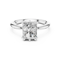 14K Yellow Gold 2.06 CTW Radiant Cut Moissanite Hidden Halo Engagement Diamond Ring