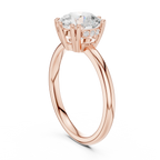 14K Yellow Gold 2.06 CTW Round Cut Moissanite Hidden Halo Engagement Diamond Ring