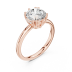 14K Yellow Gold 2.06 CTW Round Cut Moissanite Hidden Halo Engagement Diamond Ring