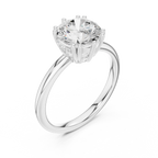 14K Yellow Gold 2.06 CTW Round Cut Moissanite Hidden Halo Engagement Diamond Ring