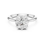 14K Yellow Gold 2.06 CTW Round Cut Moissanite Hidden Halo Engagement Diamond Ring