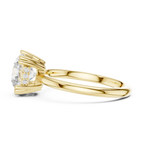 14K Yellow Gold 2.06 CTW Round Cut Moissanite Hidden Halo Engagement Diamond Ring