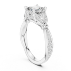 1.81 CT VVS1 D Color Asscher Cut Diamond White Gold Engagement Ring