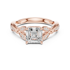 1.81 CT VVS1 D Color Asscher Cut Diamond White Gold Engagement Ring