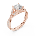1.81 CT VVS1 D Color Cushion Cut Diamond White Gold Engagement Ring