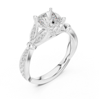 1.81 CT VVS1 D Color Cushion Cut Diamond White Gold Engagement Ring