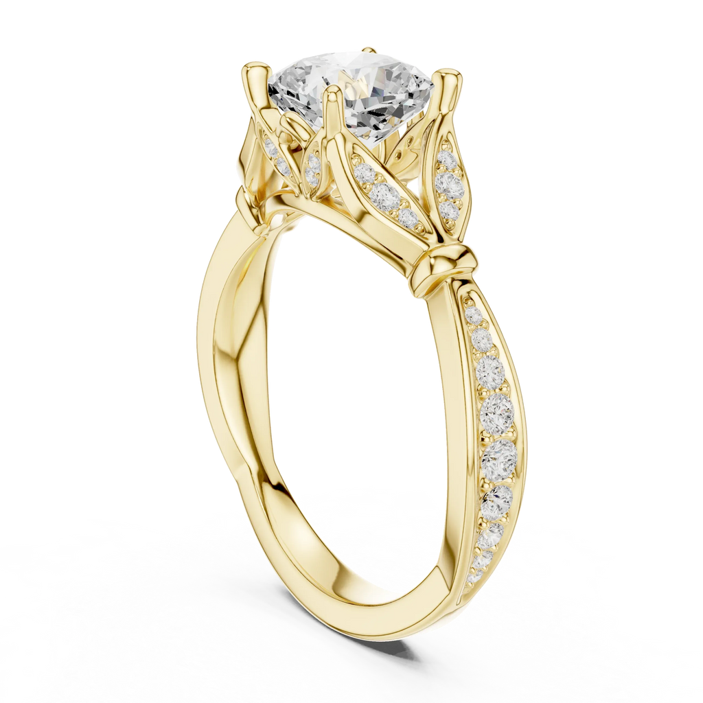 1.81 CT VVS1 D Color Cushion Cut Diamond White Gold Engagement Ring