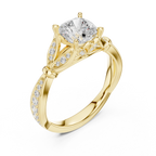 1.81 CT VVS1 D Color Cushion Cut Diamond White Gold Engagement Ring