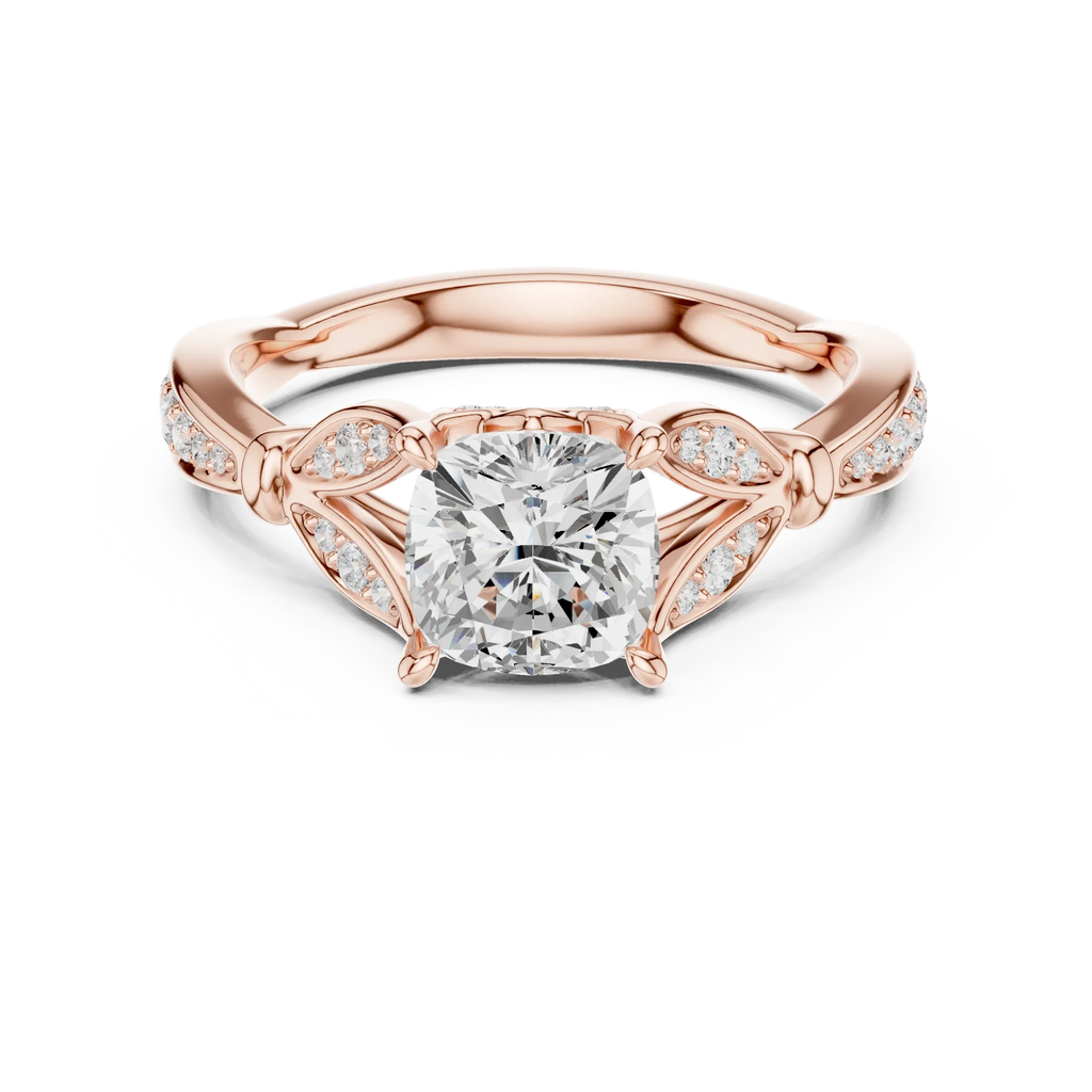 1.81 CT VVS1 D Color Cushion Cut Diamond White Gold Engagement Ring