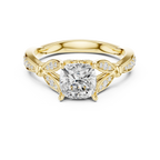 1.81 CT VVS1 D Color Cushion Cut Diamond White Gold Engagement Ring
