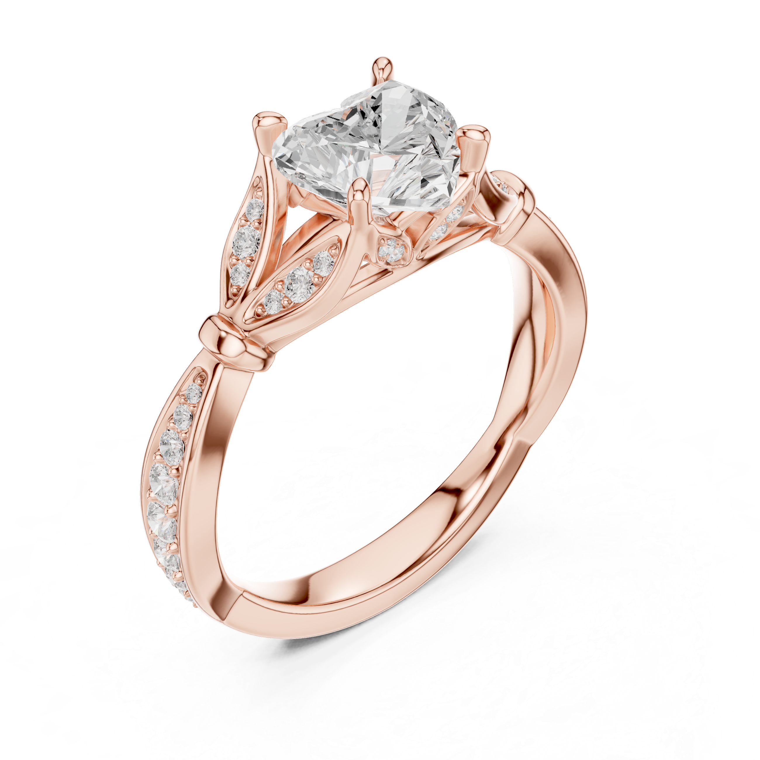 1.81 CT VVS1 D Color Heart Cut Diamond White Gold Engagement Ring