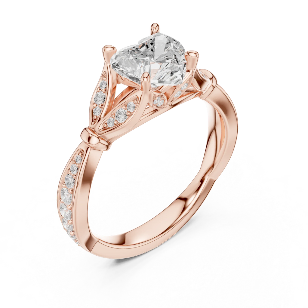 1.81 CT VVS1 D Color Heart Cut Diamond White Gold Engagement Ring