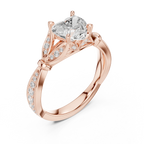 1.81 CT VVS1 D Color Heart Cut Diamond White Gold Engagement Ring