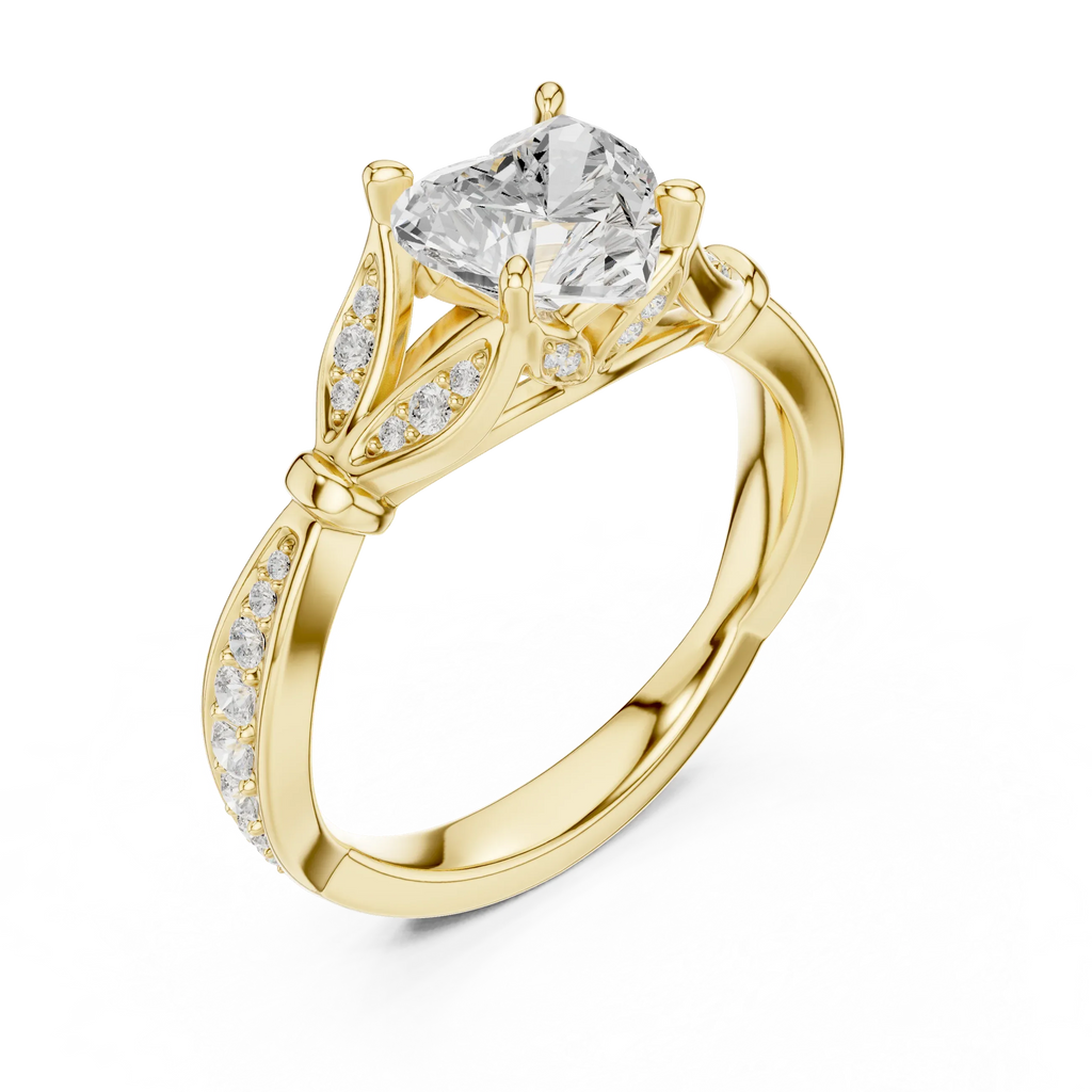 1.81 CT VVS1 D Color Heart Cut Diamond White Gold Engagement Ring