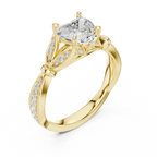 1.81 CT VVS1 D Color Heart Cut Diamond White Gold Engagement Ring