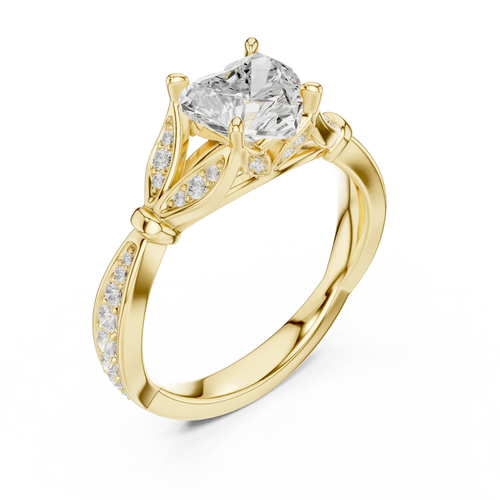 1.81 CT VVS1 D Color Heart Cut Diamond White Gold Engagement Ring