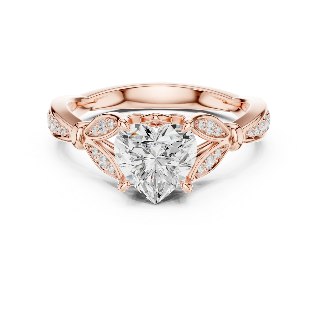 1.81 CT VVS1 D Color Heart Cut Diamond White Gold Engagement Ring