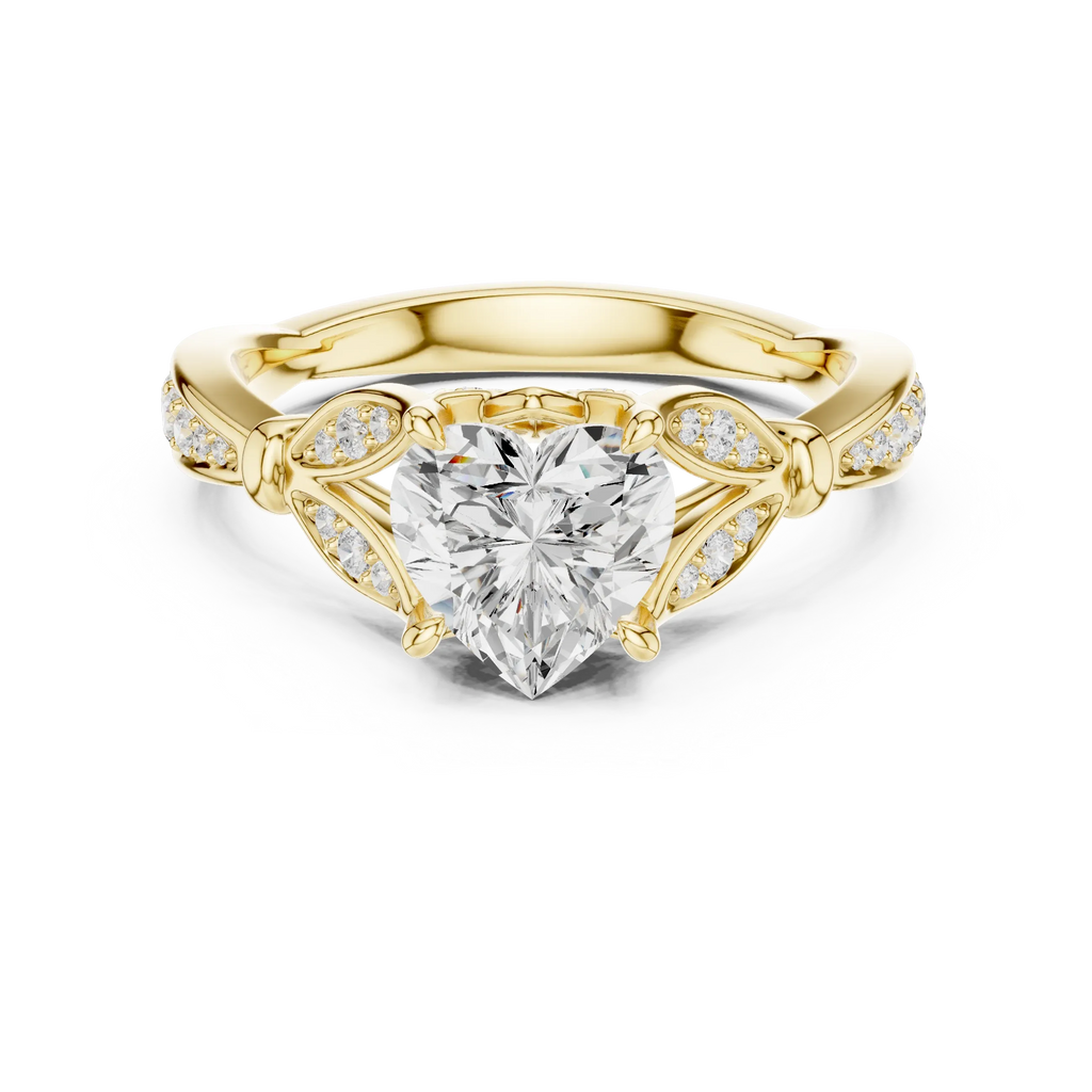 1.81 CT VVS1 D Color Heart Cut Diamond White Gold Engagement Ring