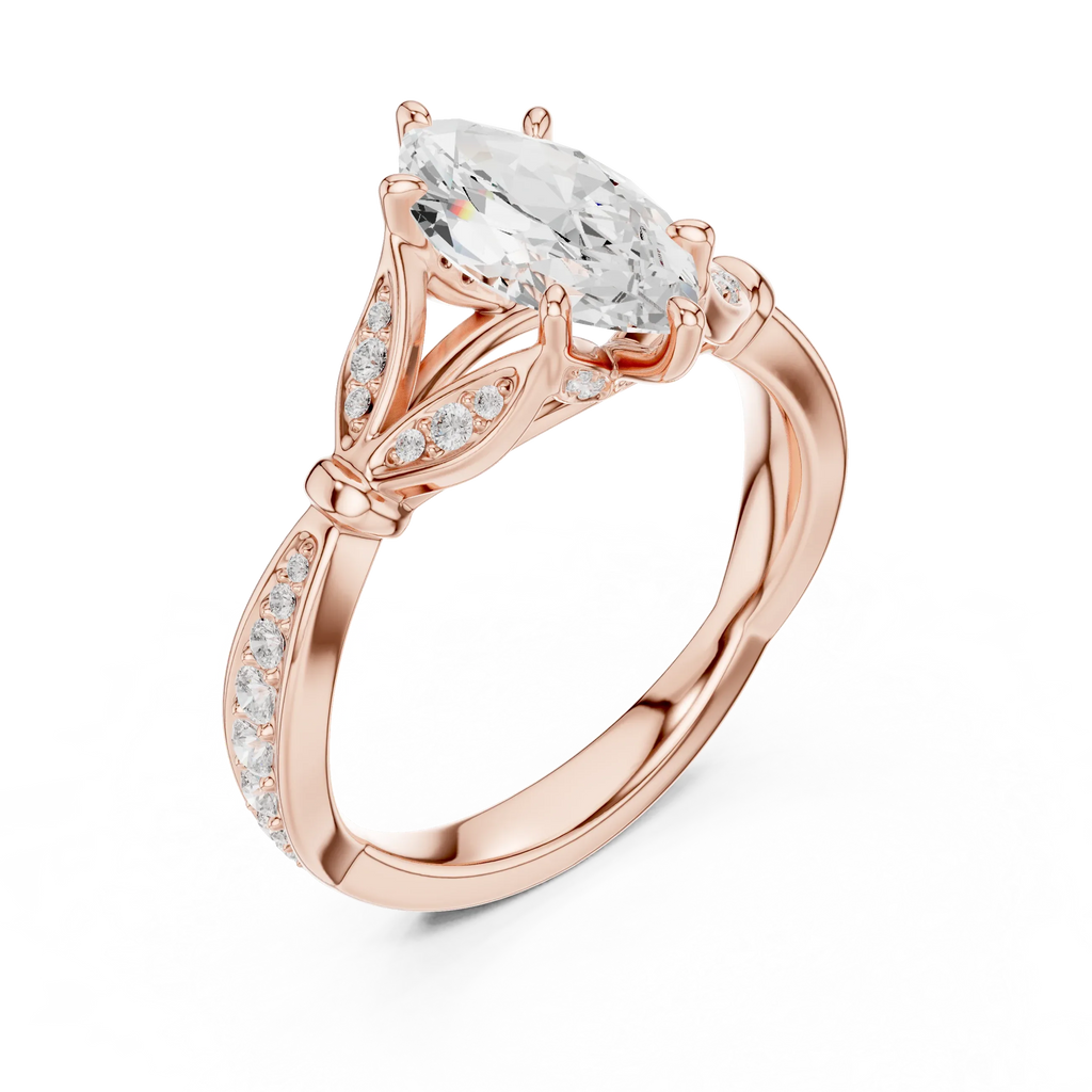 1.81 CT VVS1 D Color Marquise Cut Diamond White Gold Engagement Ring