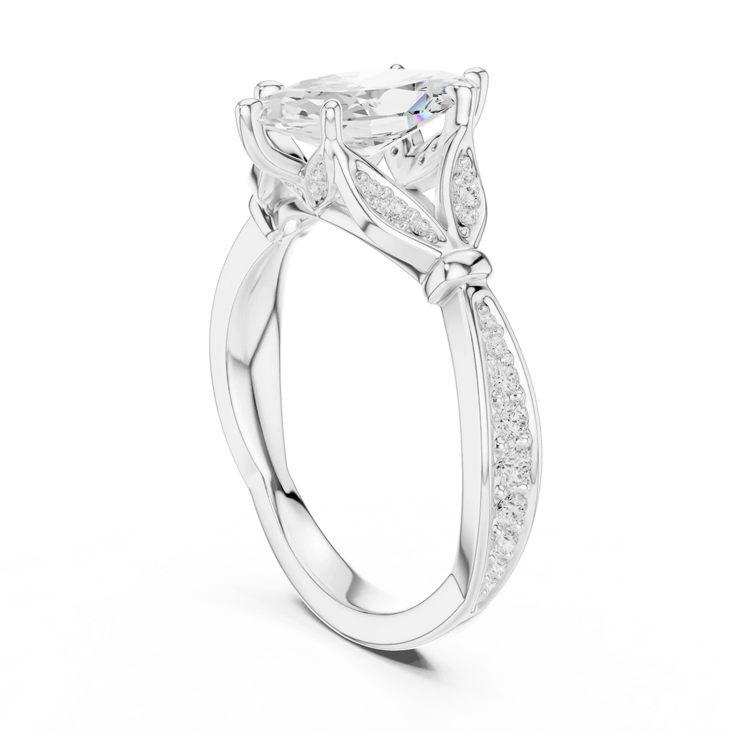 1.81 CT VVS1 D Color Marquise Cut Diamond White Gold Engagement Ring
