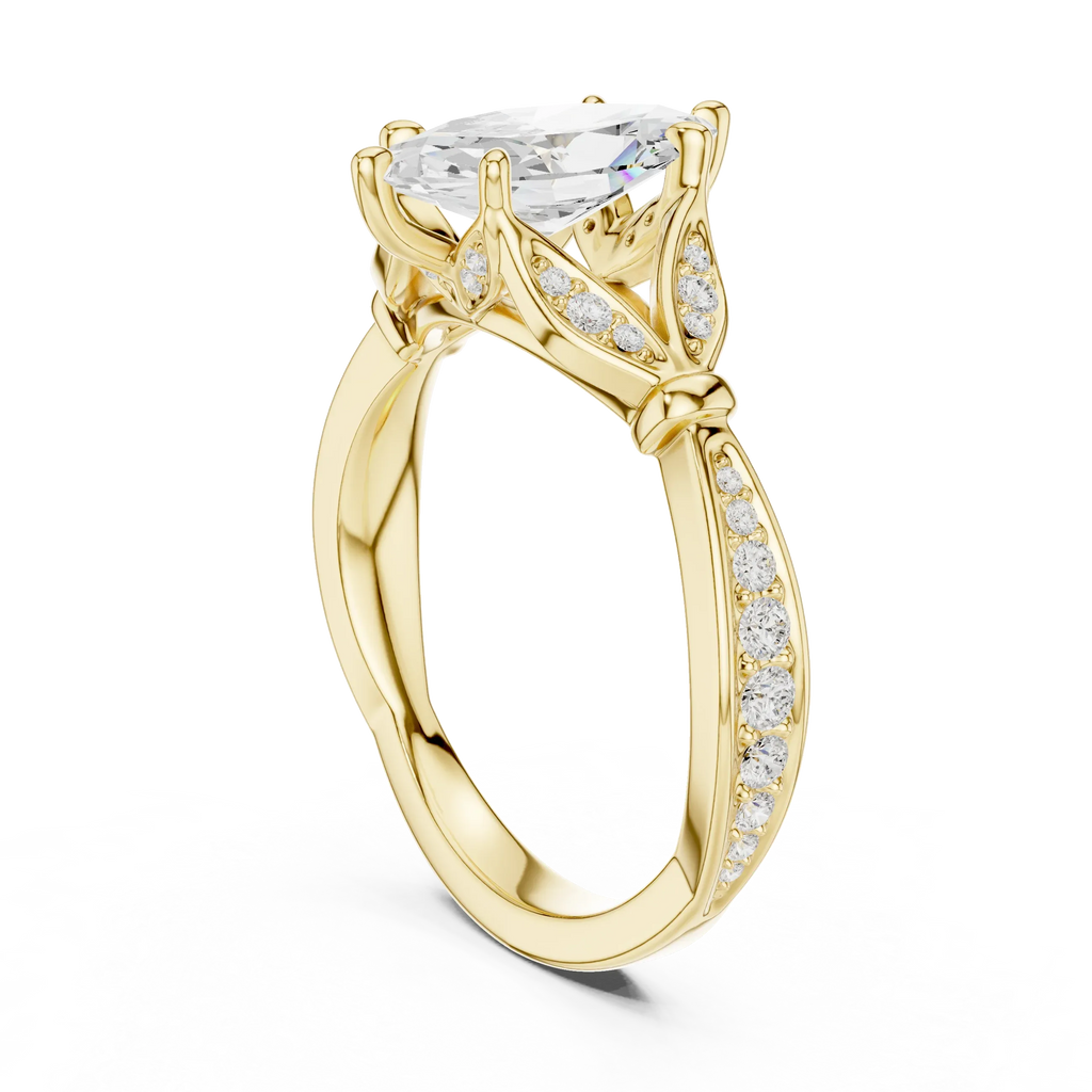 1.81 CT VVS1 D Color Marquise Cut Diamond White Gold Engagement Ring