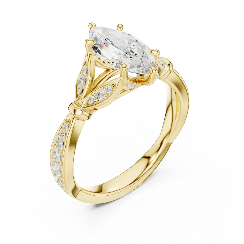 1.81 CT VVS1 D Color Marquise Cut Diamond White Gold Engagement Ring