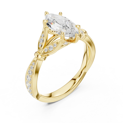 1.81 CT VVS1 D Color Marquise Cut Diamond White Gold Engagement Ring