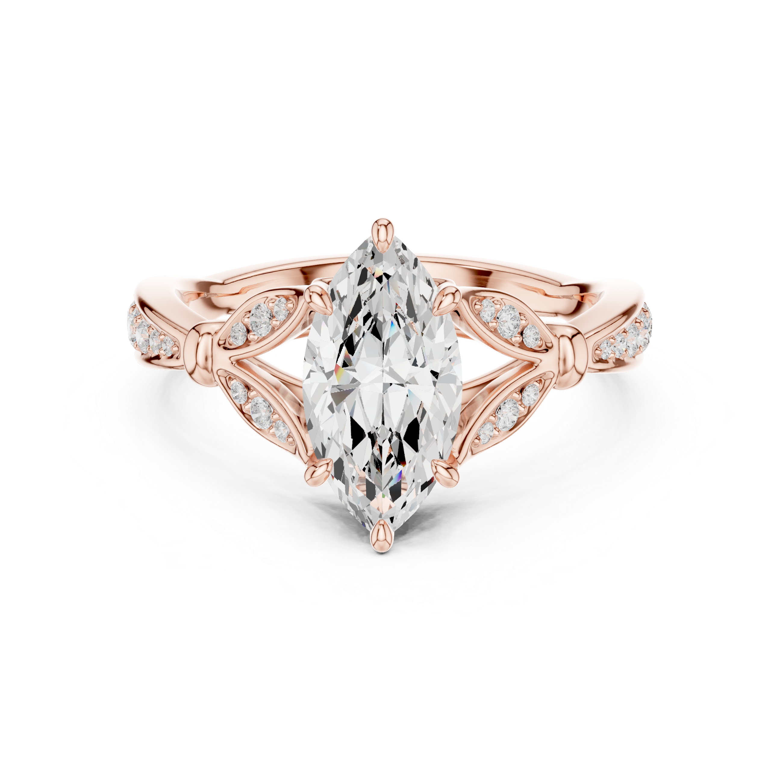 1.81 CT VVS1 D Color Marquise Cut Diamond White Gold Engagement Ring