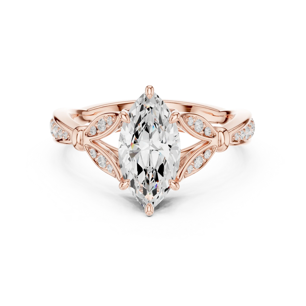 1.81 CT VVS1 D Color Marquise Cut Diamond White Gold Engagement Ring