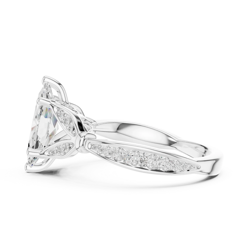 1.81 CT VVS1 D Color Marquise Cut Diamond White Gold Engagement Ring